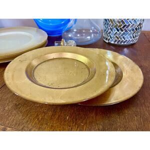Z Gallerie Paramount Collection Chargers in Gold - Set of 2